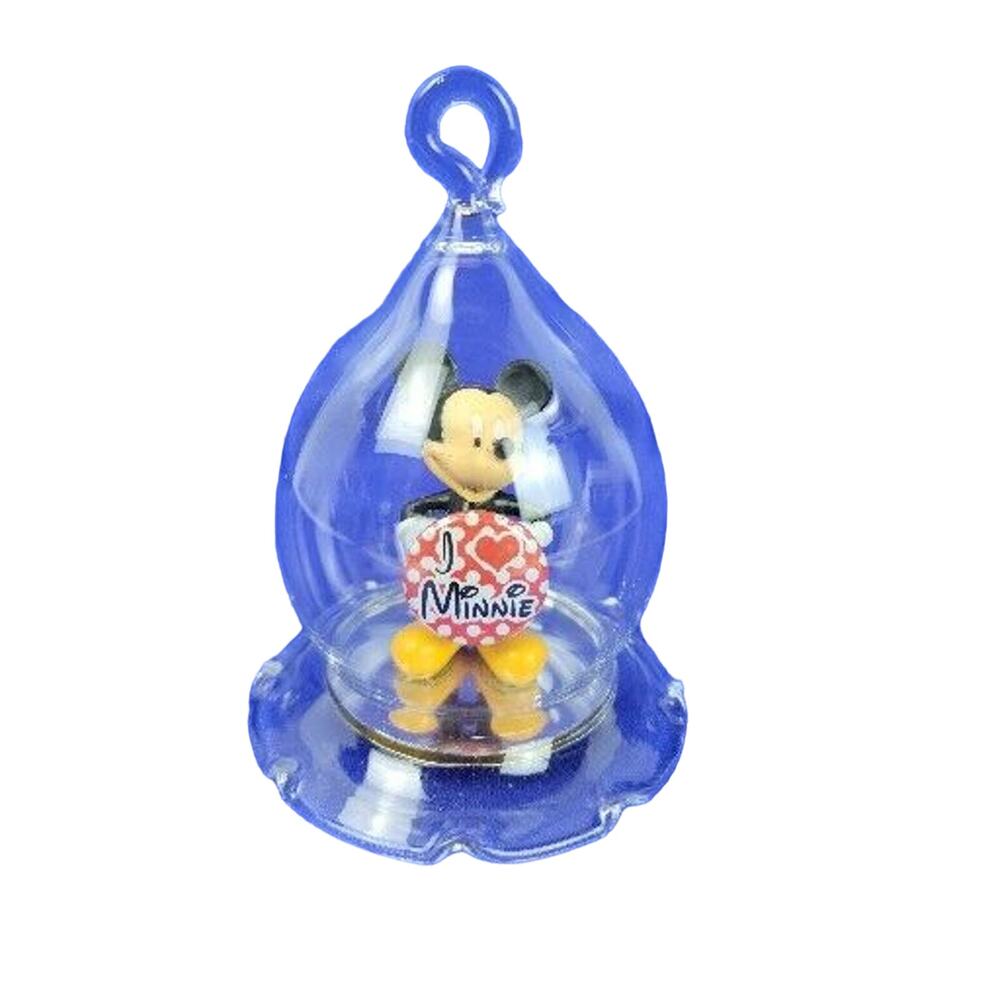 Disney Mickey Mouse I Love Minnie Glass Drop Ornament or 4" Tabletop Figurine